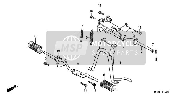 Honda PK50M 1999 Stand/Step for a 1999 Honda PK50M